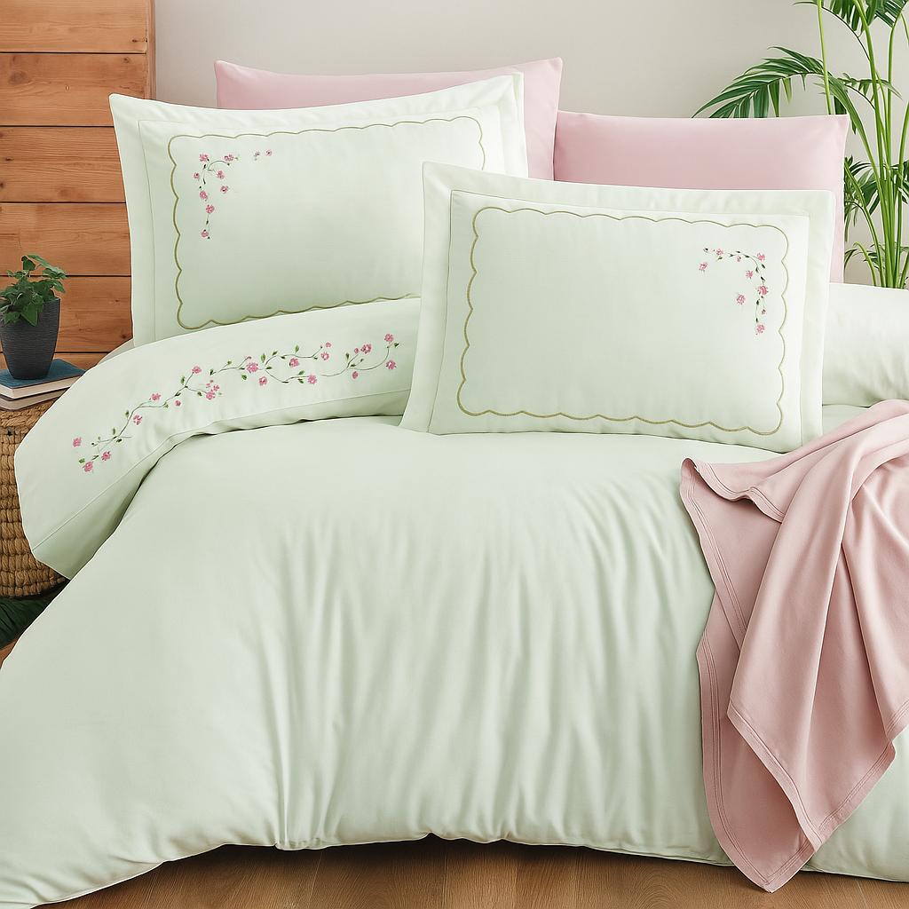 Velmora Cream 100% Cotton Bed Linen Set