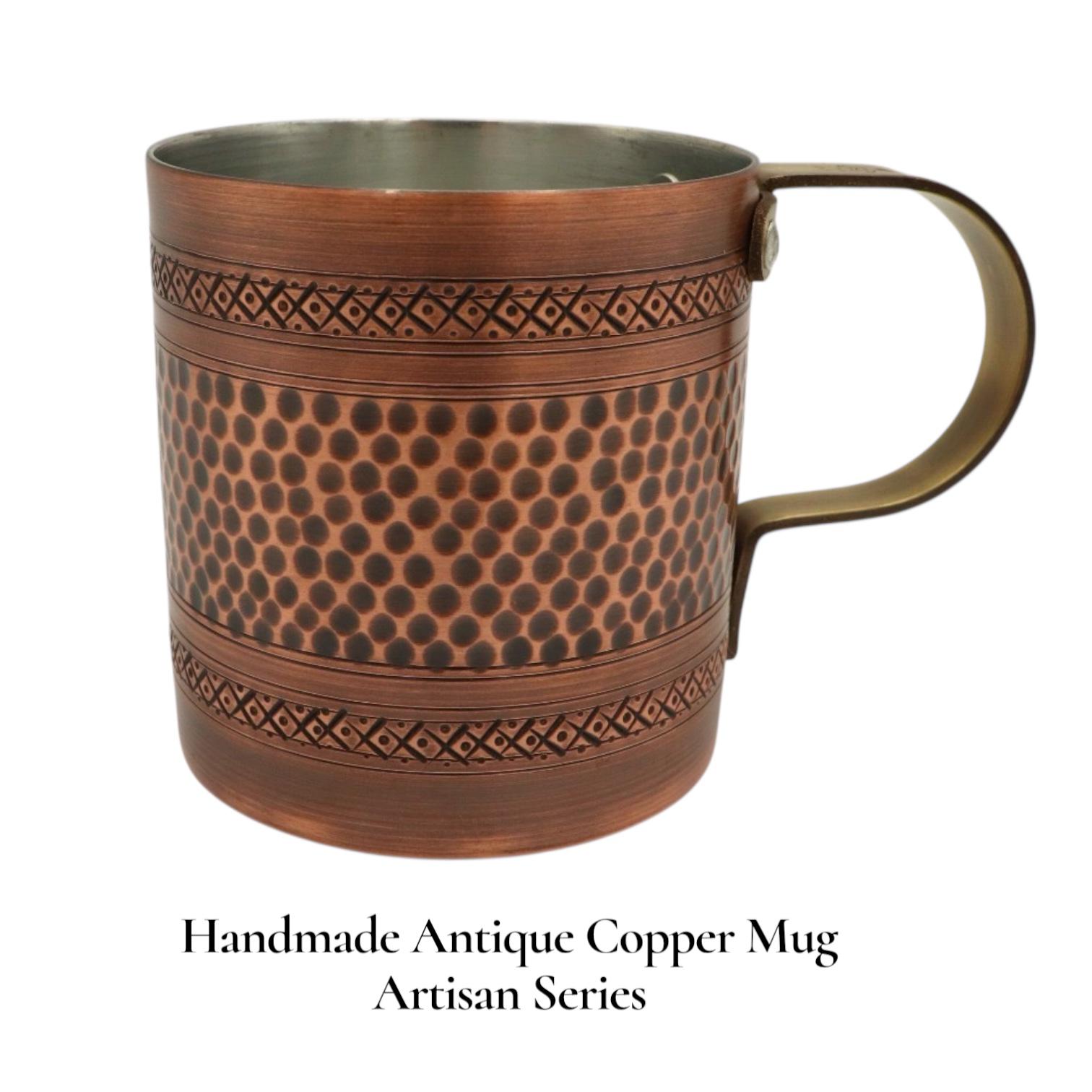 Handmade Antique Copper Mug – Artisan Series