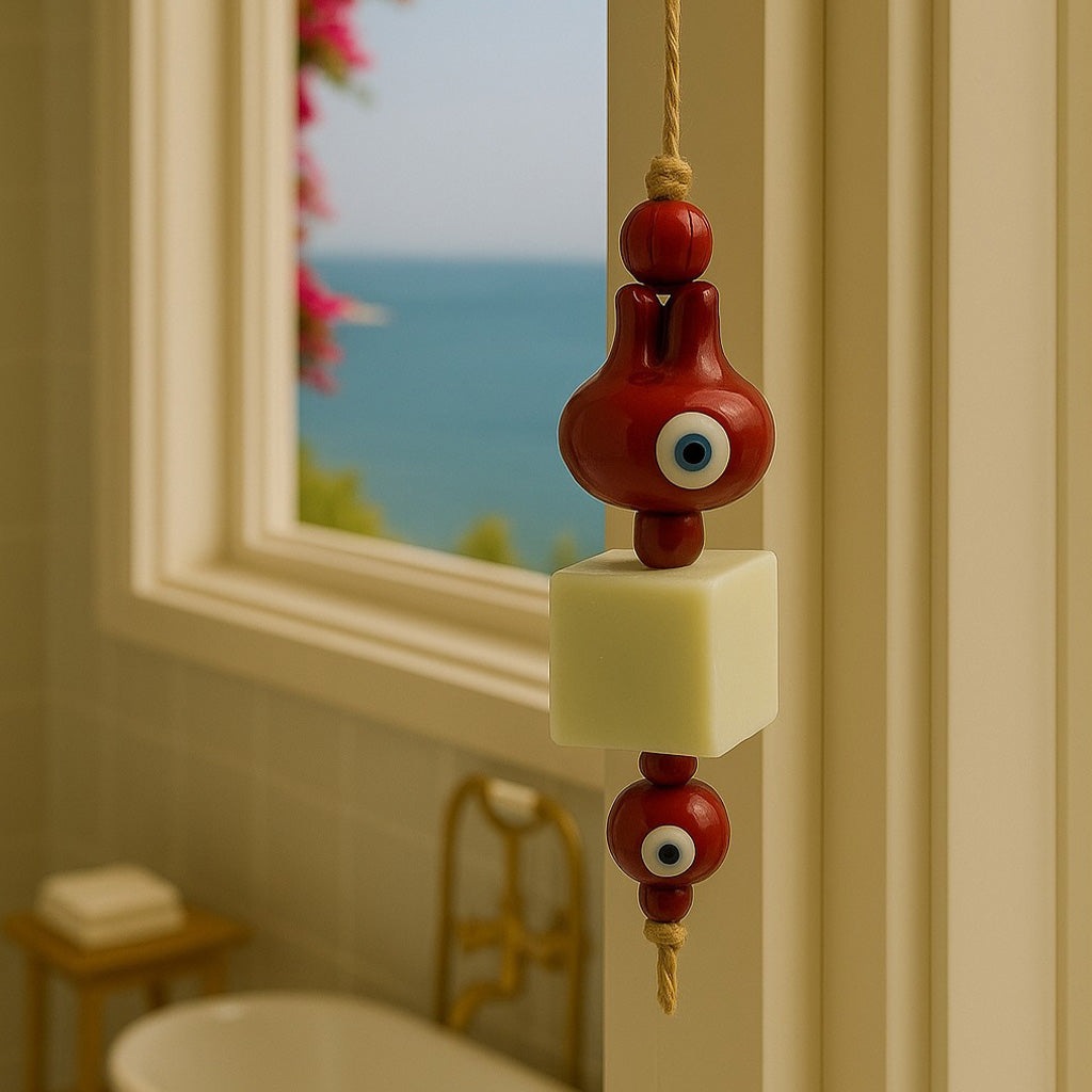 Handmade Evil Eye Soap Charm-Pomegranate