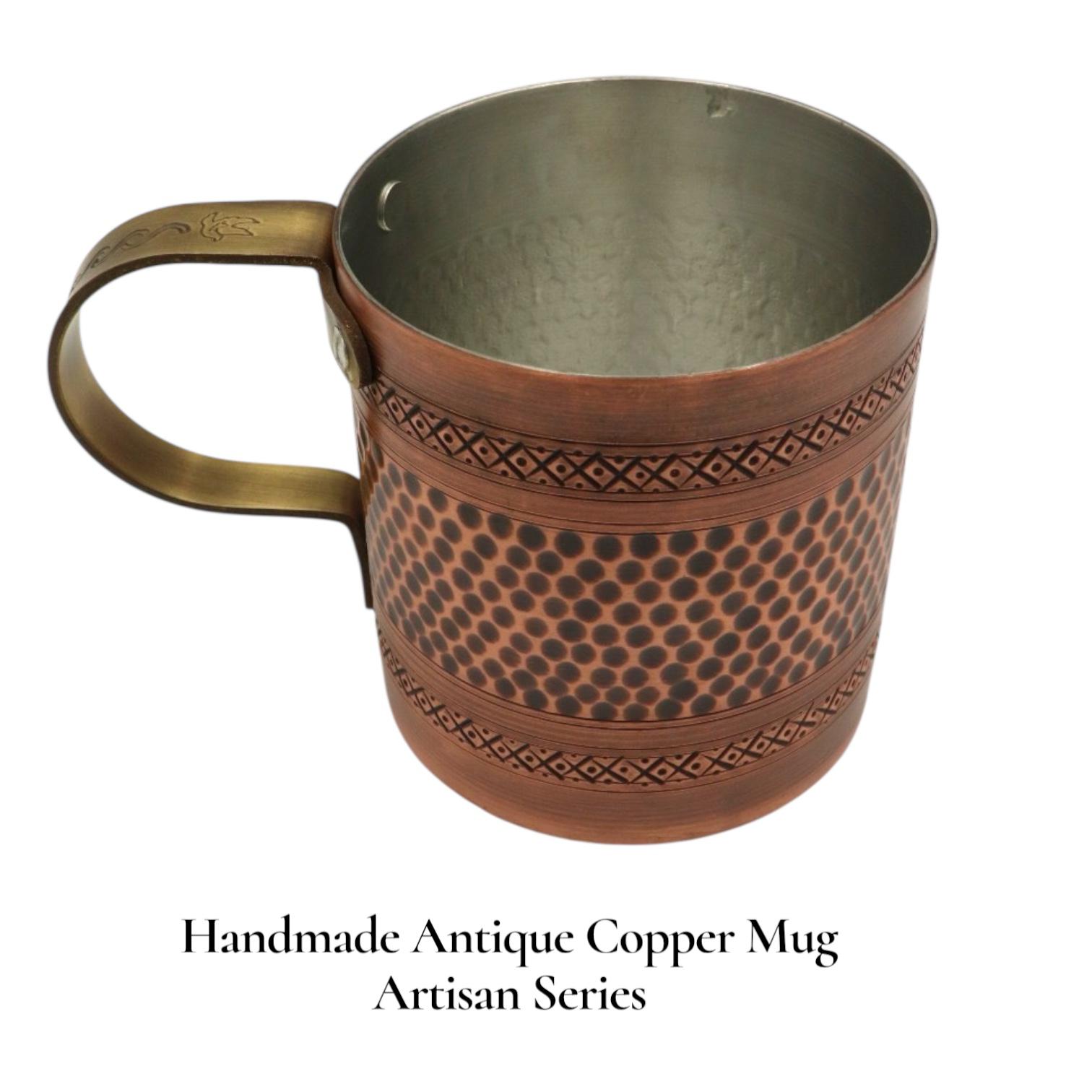 Handmade Antique Copper Mug – Artisan Series