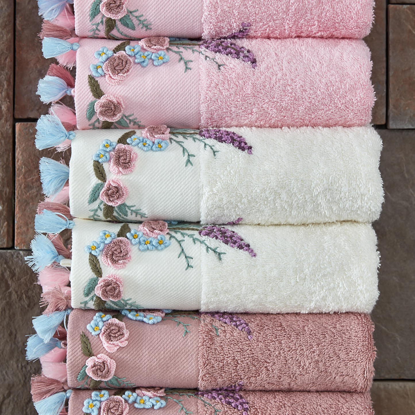 Lavender Hand Towel Set (6 pieces)