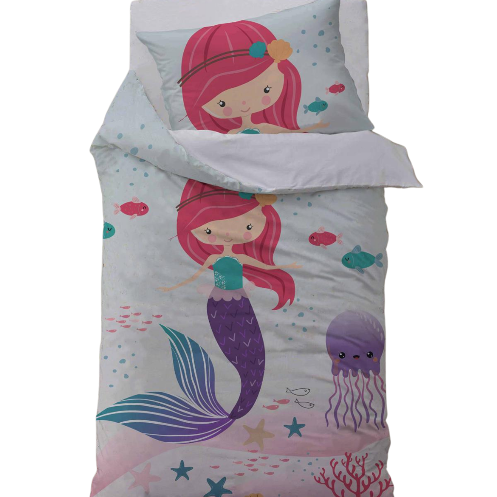 Комплект постельного белья для малышей с русалкой